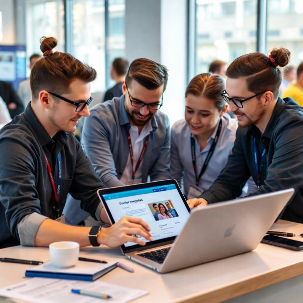 Digital marketing team working on strategy at GrowXDV Digital Marketing Agency